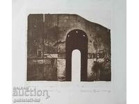 Ζωγραφική, γραφικά, «Ερείπιο», τέχνη. D. Kulev, 1989
