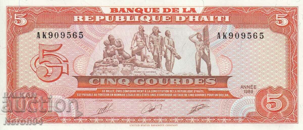 5 gourde 1989, Haiti