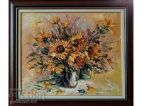 Tabloul „Vază cu flori”, art. A. Simeonov