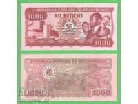 (¯`'•.¸ MOZAMBIQUE 1000 meticais 1989 UNC ¸.•'´¯)