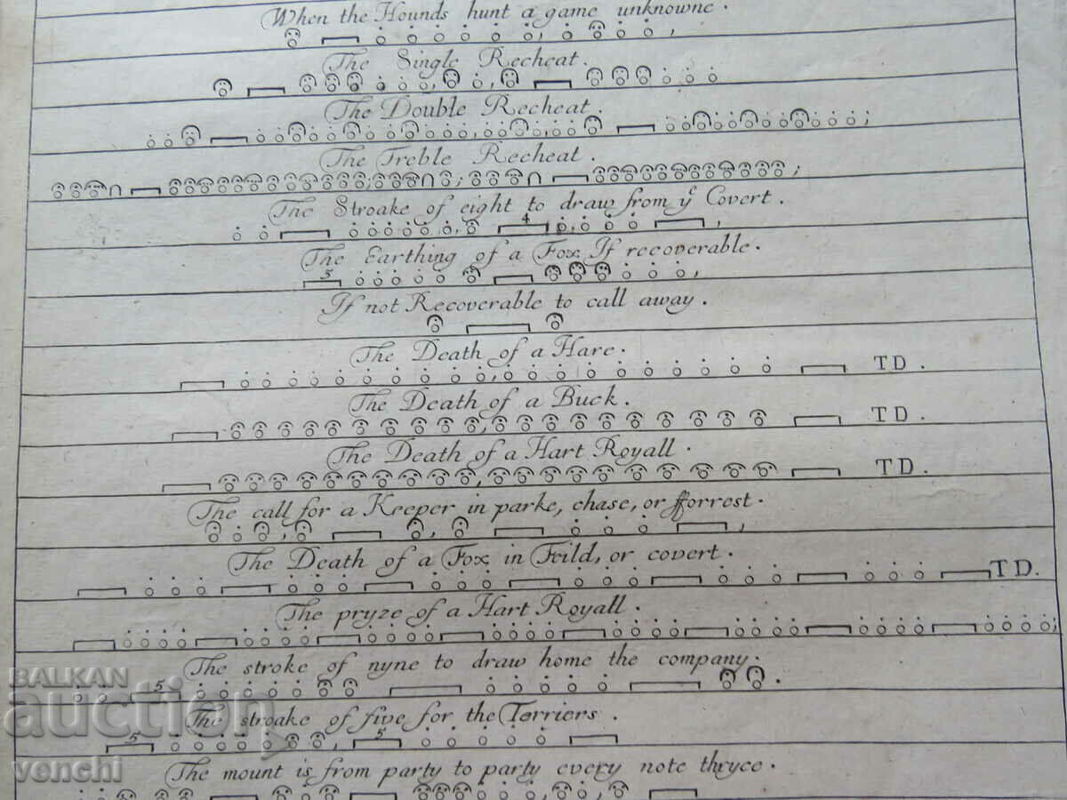 Auction 1686 - ENGRAVING - Ancient Notes of England - ORIGINAL Auction 1686 - ENGRAVING - Ancient Notes of England - ORIGINAL