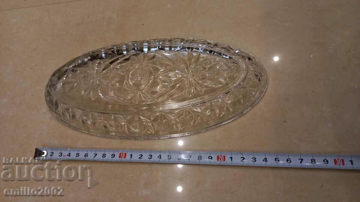 Glass cocktail plate retro soc with price 7.00 BGN | € 3.58 Glass cocktail plate retro soc with price 7.00 BGN | € 3.58