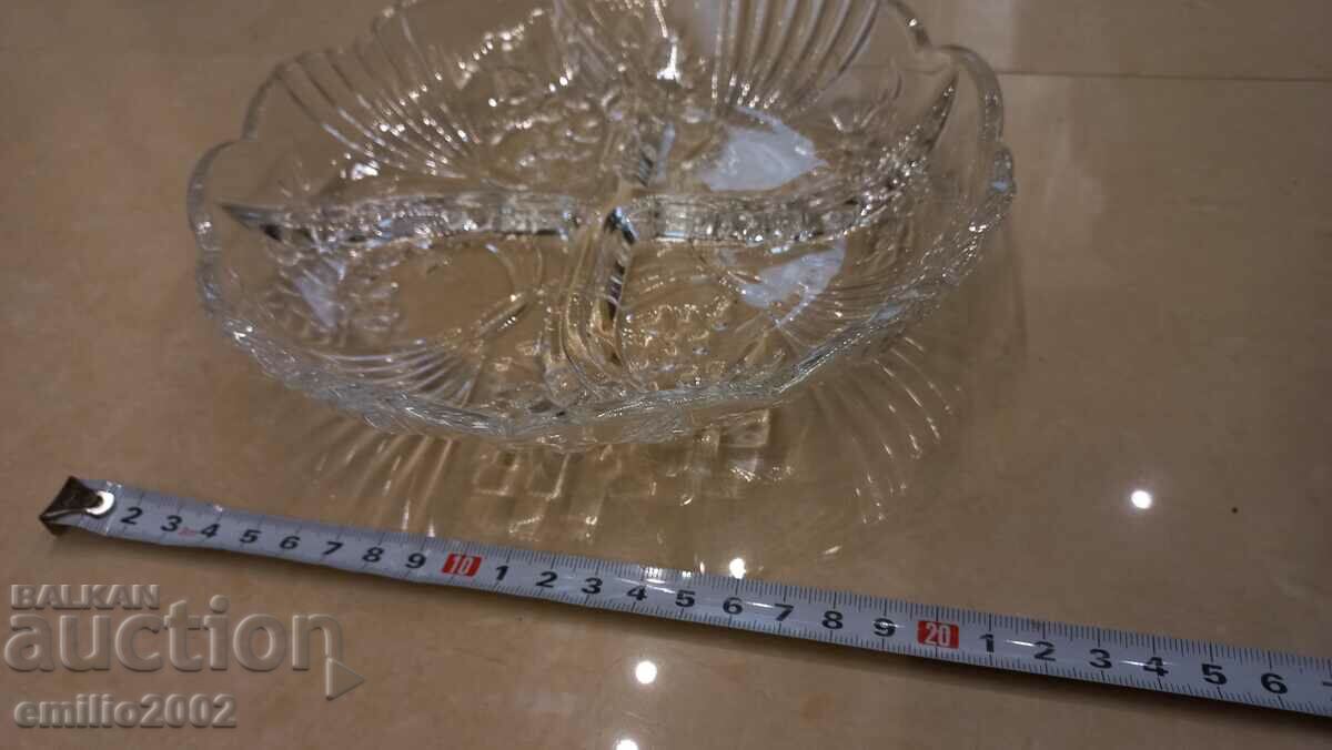 Glass cocktail plate retro soc with price 7.00 BGN | € 3.58 Glass cocktail plate retro soc with price 7.00 BGN | € 3.58