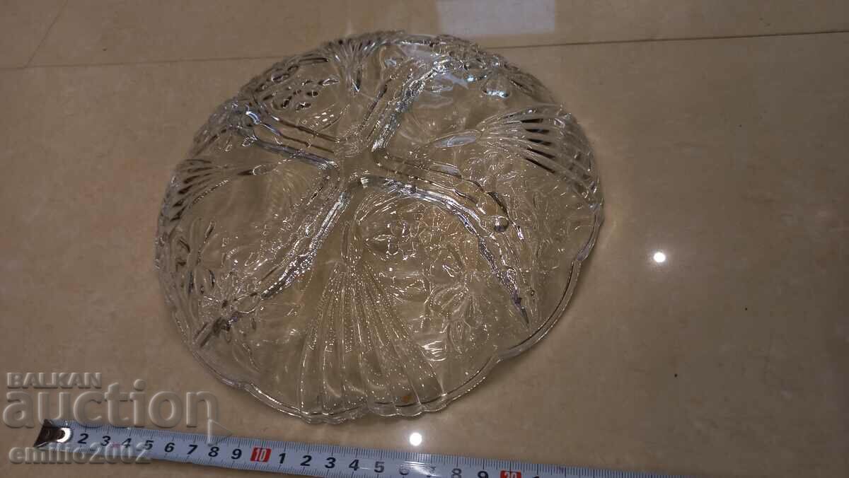 Auction Glass cocktail plate retro soc Auction Glass cocktail plate retro soc