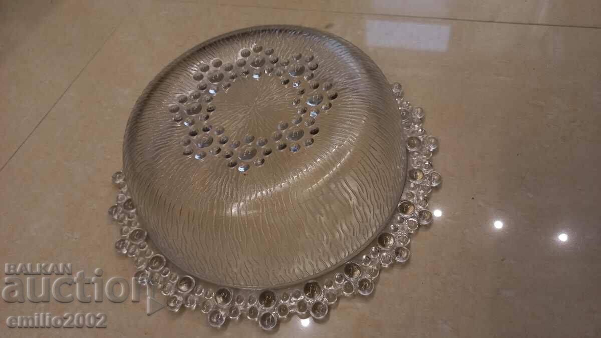 Δημοπρασία Γυάλινη φρουτιέρα ρετρό κοκ Δημοπρασία Γυάλινη φρουτιέρα ρετρό κοκ