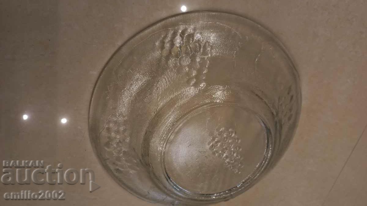 Δημοπρασία Γυάλινη φρουτιέρα ρετρό κοκ Δημοπρασία Γυάλινη φρουτιέρα ρετρό κοκ