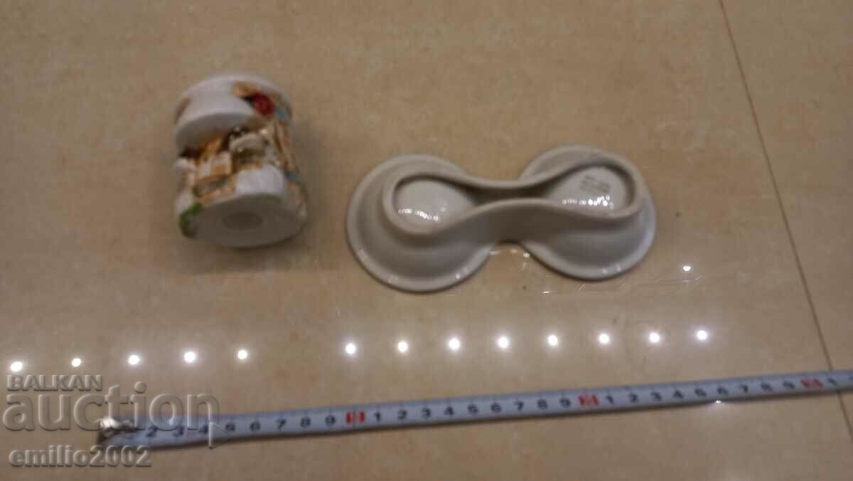 Auction  Porcelain salt shakers retro social