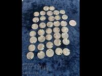 Old Turkish coins for jewelry-BZC of 1 st 37 pcs.