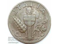 10 centesimi 1937 Ιταλία Βασιλιάς Βίκτωρ Εμμανουήλ Γ'