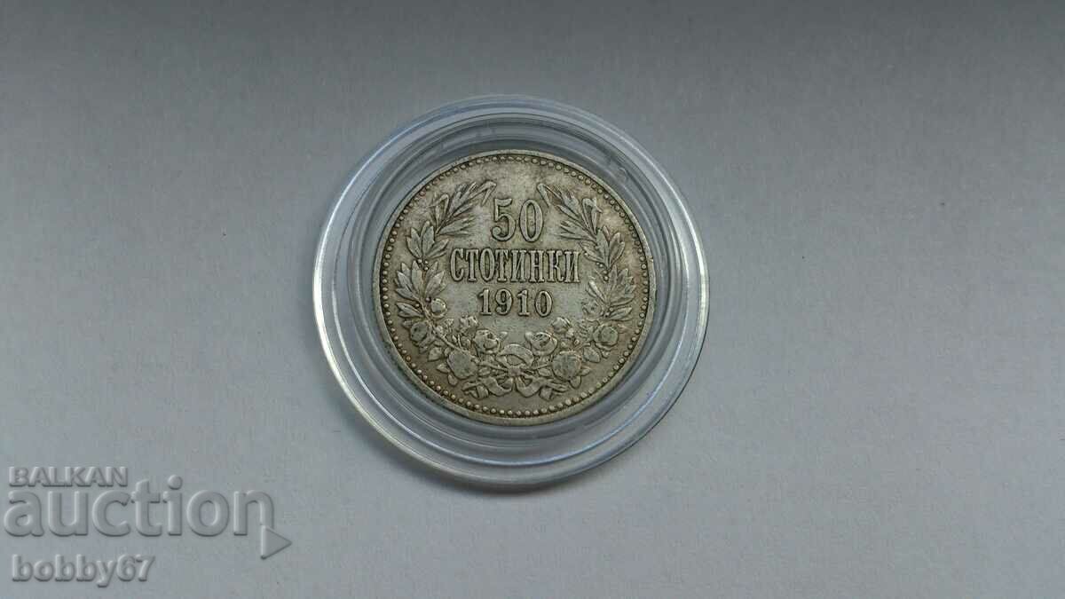 Silver coin of 50 cents 1910
