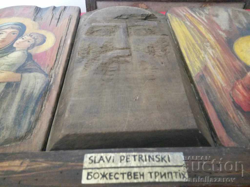 Painting "Divine TRIPTYCH" Slavi Petrinski with price 850.00 BGN | € 434.60 Painting "Divine TRIPTYCH" Slavi Petrinski with price 850.00 BGN | € 434.60