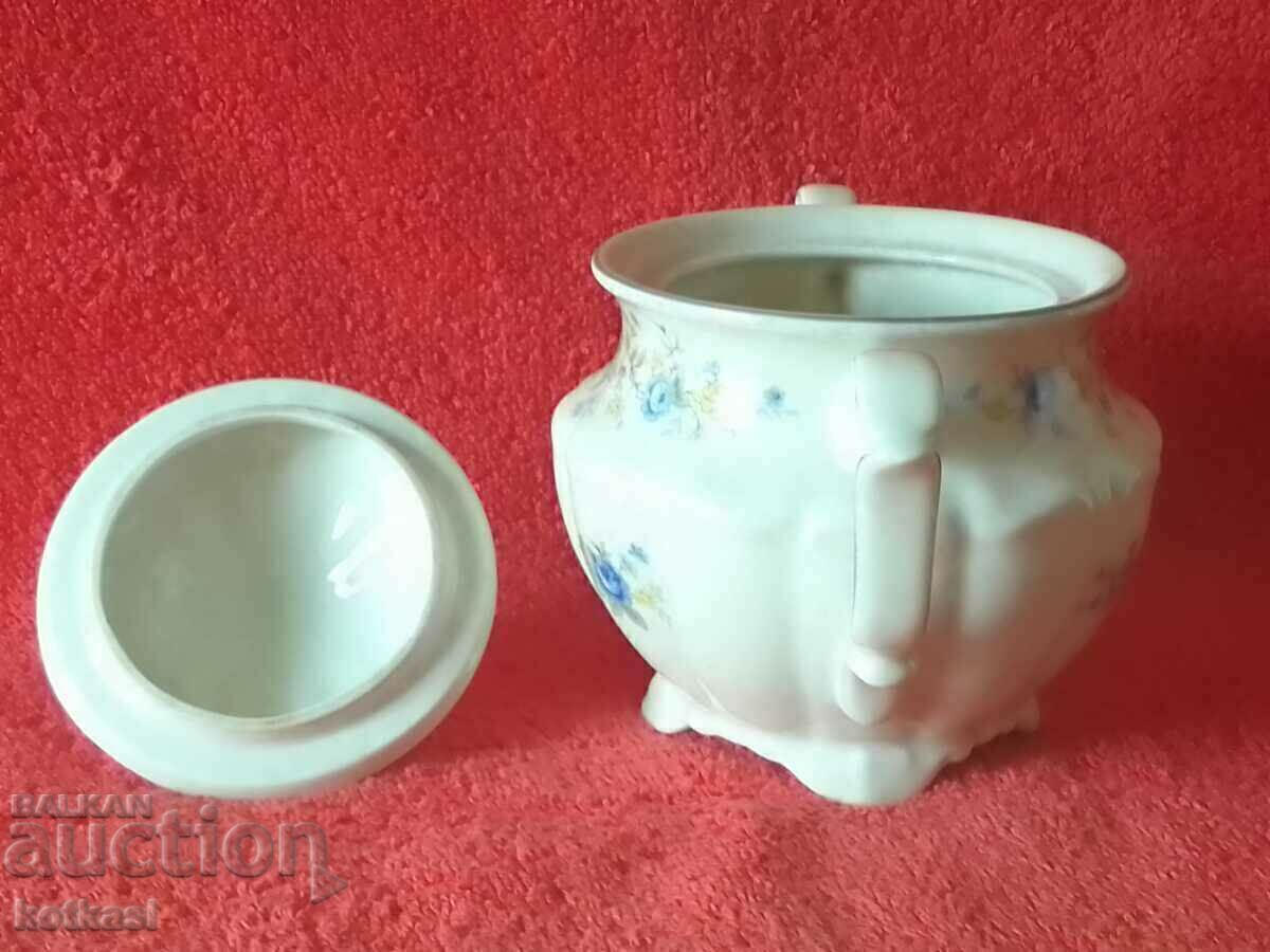Delivery of Old Porcelain Bowl Sugar Bowl Carl Tisch Germany C. T. Delivery of Old Porcelain Bowl Sugar Bowl Carl Tisch Germany C. T.