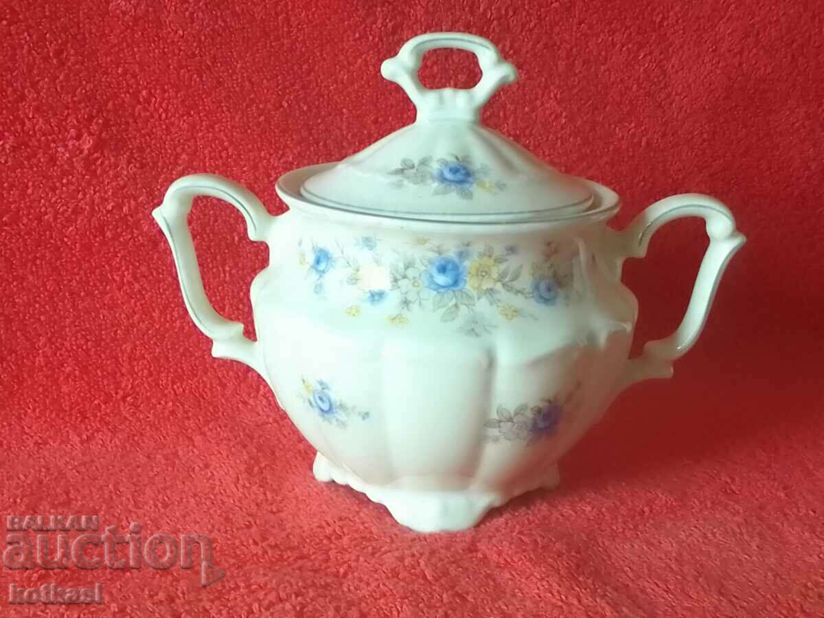 Old Porcelain Sugar Bowl Carl Tisch Germany C.T.