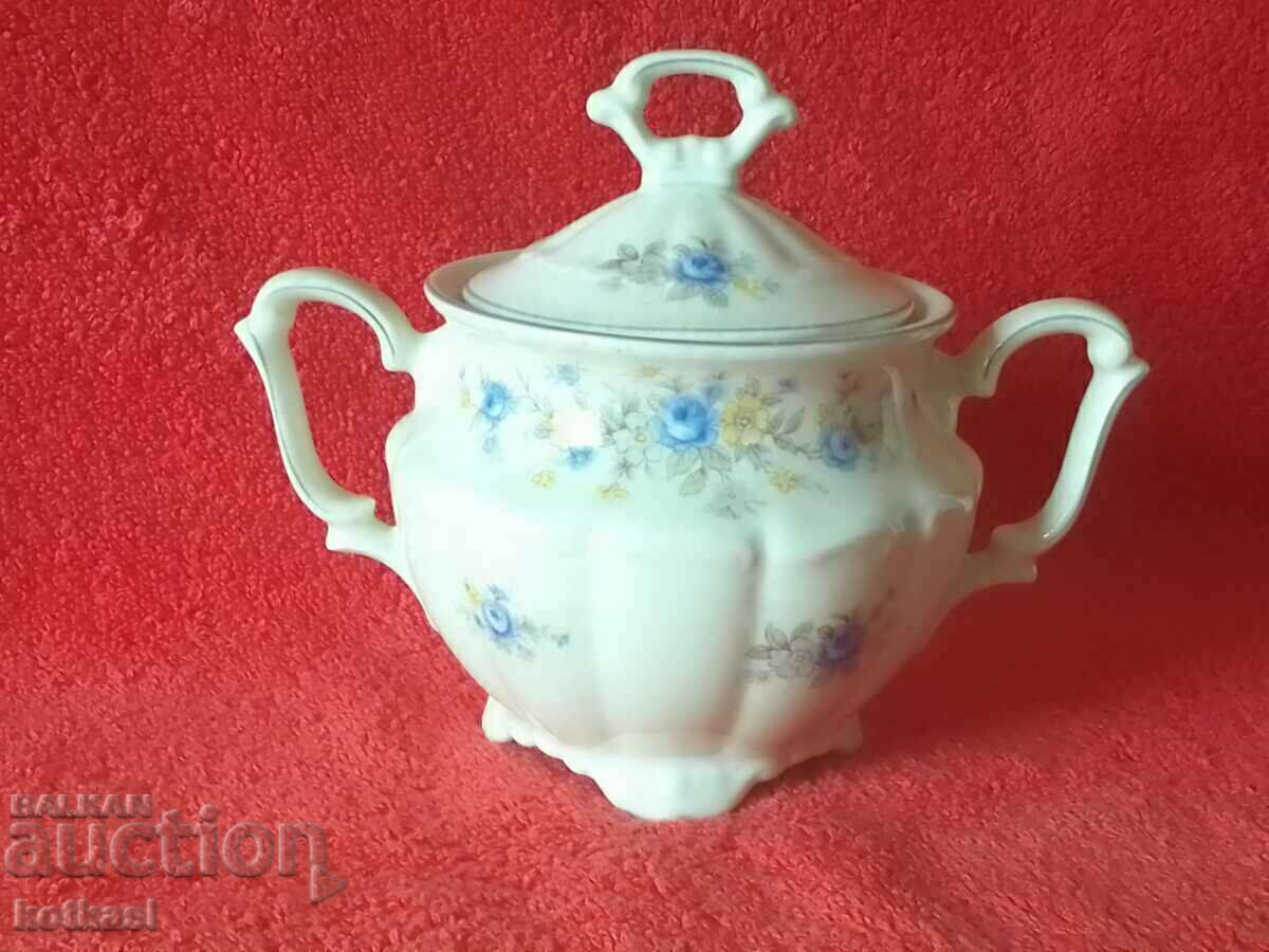 Old Porcelain Bowl Sugar Bowl Carl Tisch Germany C. T. Old Porcelain Bowl Sugar Bowl Carl Tisch Germany C. T.