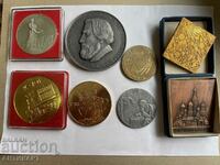USSR 8 pieces of Soviet medals plaques signs