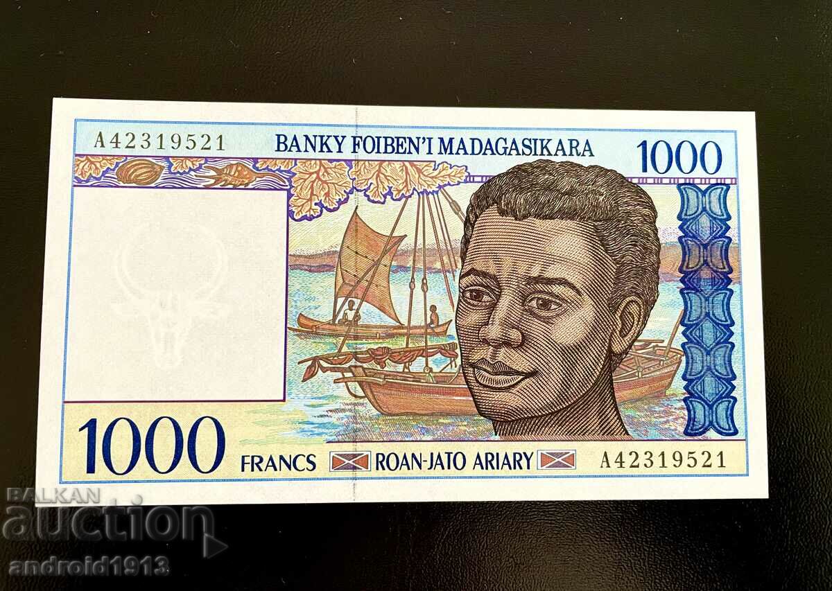 MADAGASCAR - 1000 FRANC 1994, P-76a, UNC with price 24.98 BGN | € 12.77 MADAGASCAR - 1000 FRANC 1994, P-76a, UNC with price 24.98 BGN | € 12.77