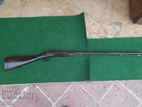 Double-barreled front-loading rifle with Damascus barrels 125 cm.