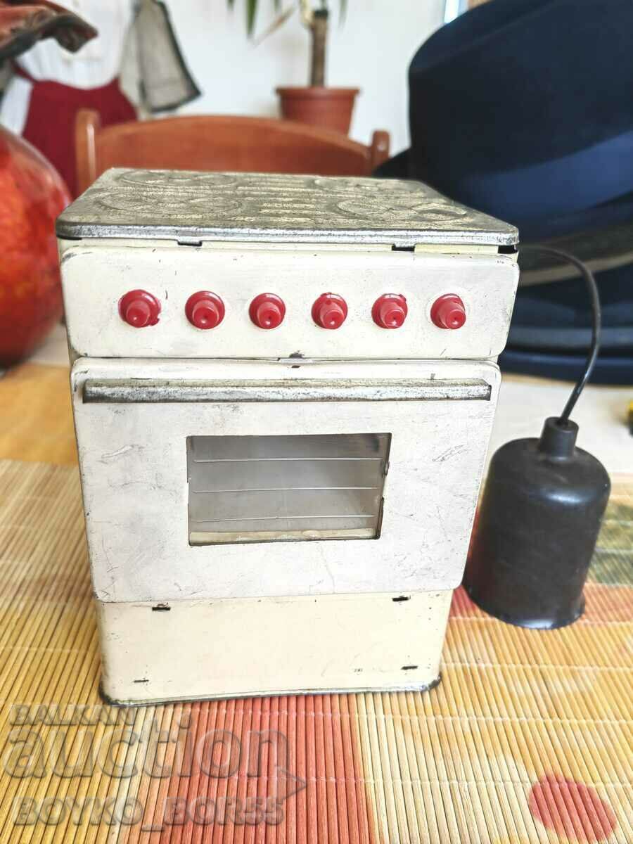 Large Tinplate Soc Children's Toy Gas Stove 1950s with price 65.00 BGN | € 33.23 Large Tinplate Soc Children's Toy Gas Stove 1950s with price 65.00 BGN | € 33.23