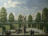 1725 Гравюра ръчно оцветена Амстердам Холандия Stoopendaal