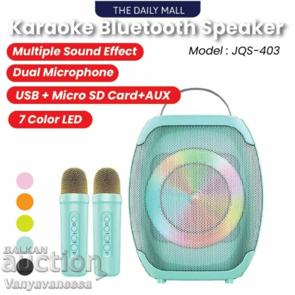 Φορητό ασύρματο ηχείο Bluetooth 403 με δύο μικρόφωνα
