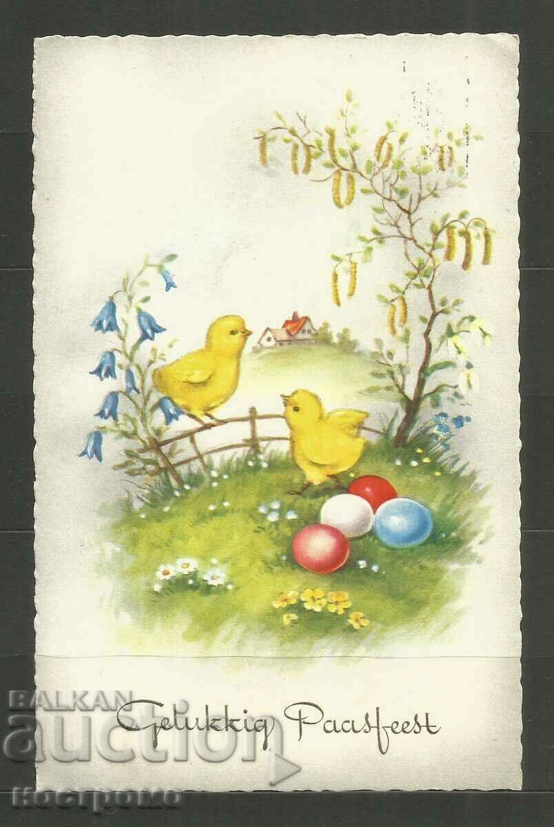 Easter - traveled Nederland Post card - A 3464