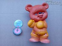 Bear boxer rubber toy 70s