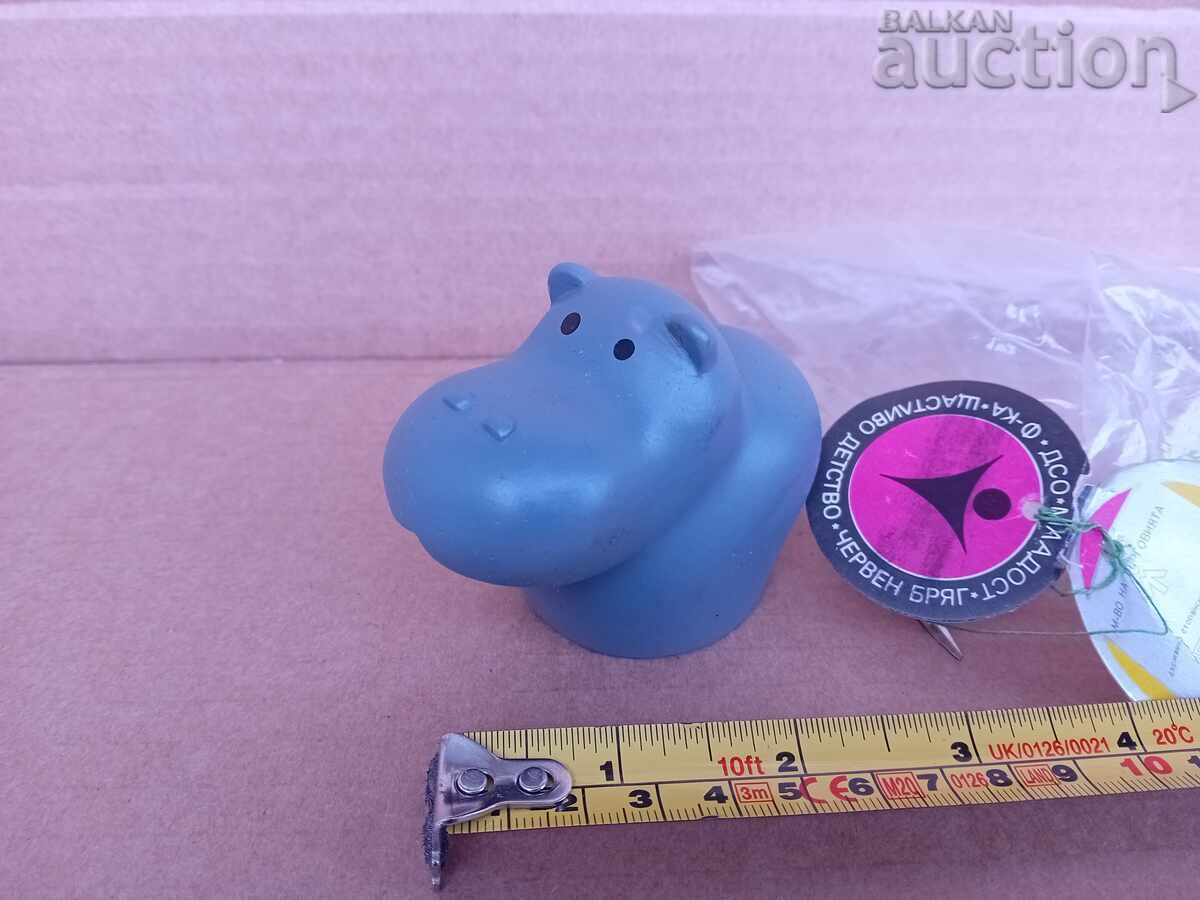 Hippo hippopotamus rubber toy 70s - 5 Hippo hippopotamus rubber toy 70s - 5