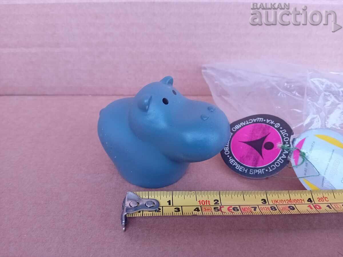 Hippo hippopotamus rubber toy 70s - 6 Hippo hippopotamus rubber toy 70s - 6