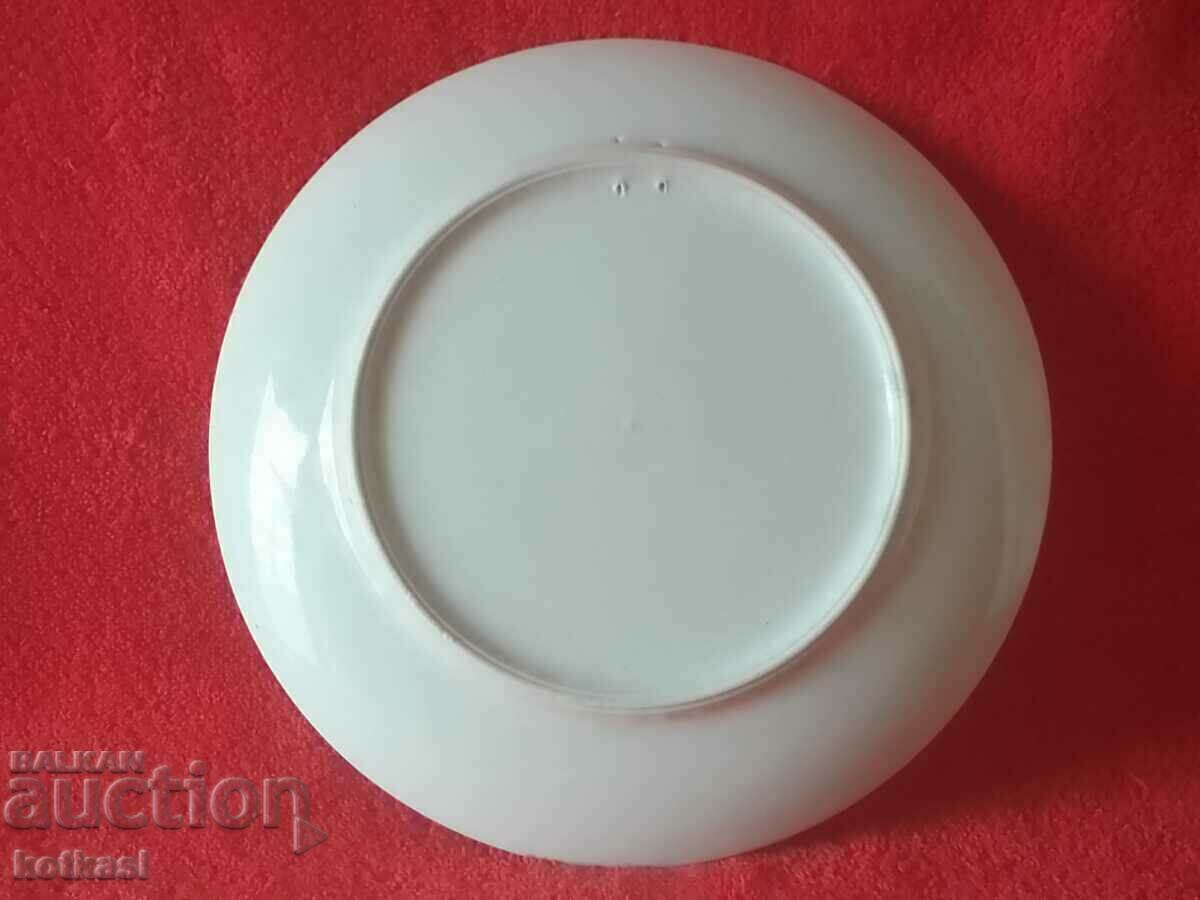 Old large porcelain plate gilt Man Woman - 7 Old large porcelain plate gilt Man Woman - 7