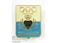 Олимпийска значка-Олимпийски отбор-Олимпиада-Сан Марино НОК