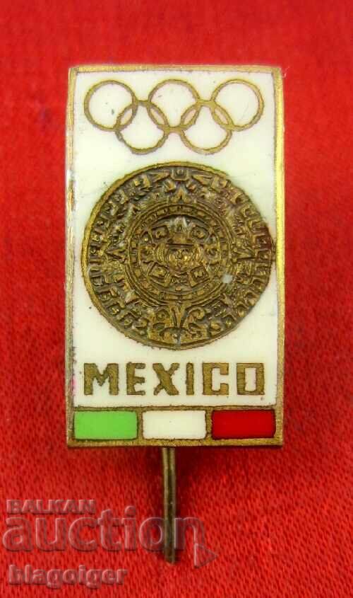 Delivery of Olympic Badge-Mexico Olympic Team-Olympics-1968 Delivery of Olympic Badge-Mexico Olympic Team-Olympics-1968