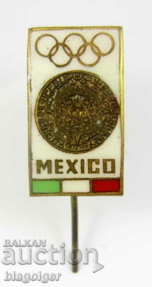Olympic Badge-Mexico Olympic Team-Olympics-1968
