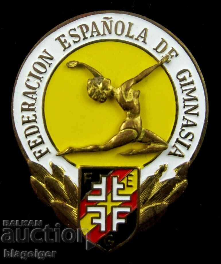 Beautiful Sports Badge - Spanish Federation - Gymnastics - Embossed with price 14.99 BGN | € 7.66 Beautiful Sports Badge - Spanish Federation - Gymnastics - Embossed with price 14.99 BGN | € 7.66