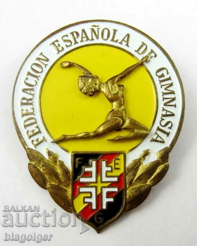 Beautiful Sports Badge - Spanish Federation - Gymnastics - Embossed - 5 Beautiful Sports Badge - Spanish Federation - Gymnastics - Embossed - 5