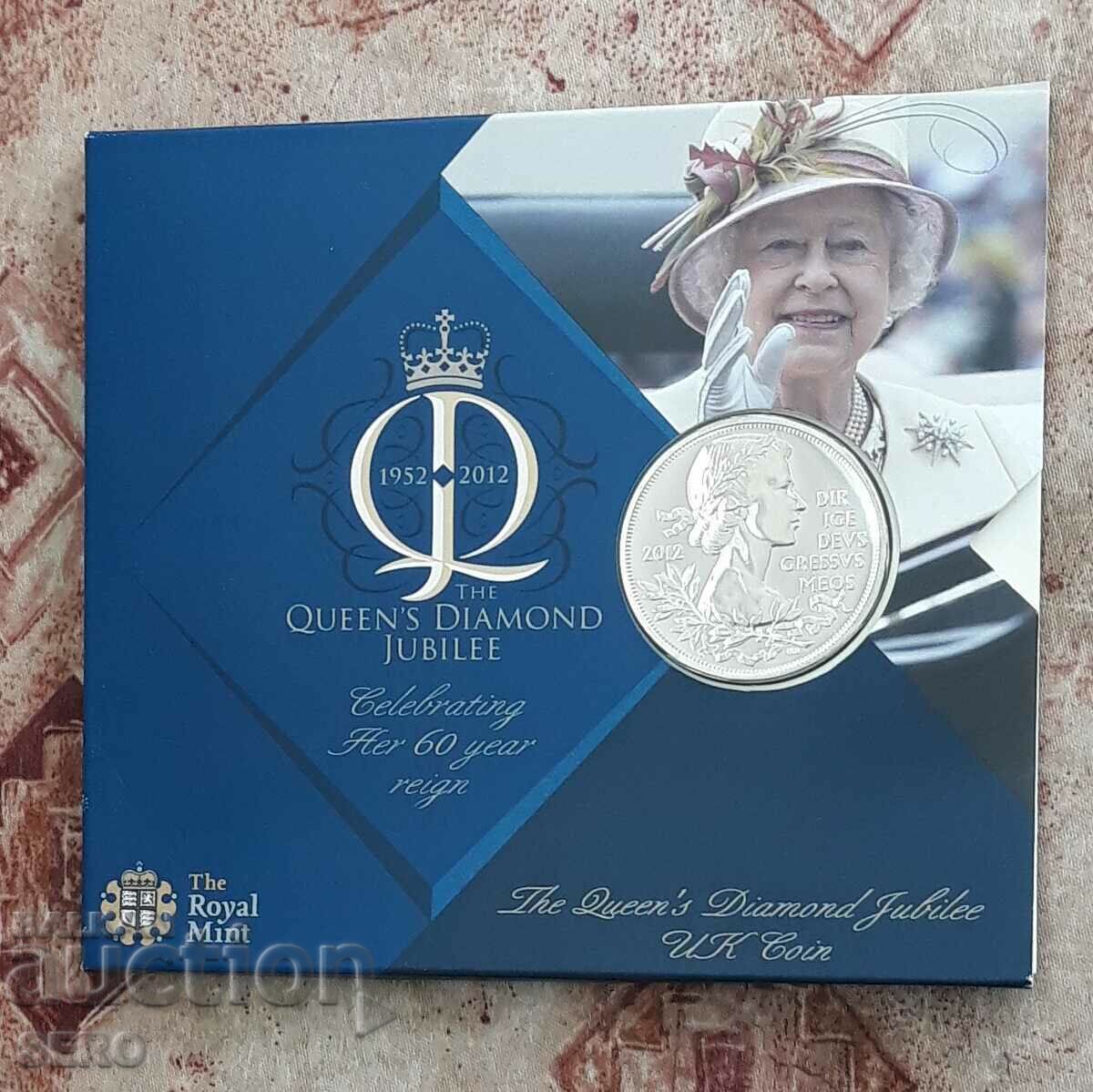 Great Britain-5 pounds 2012 in beautiful packaging-60 years