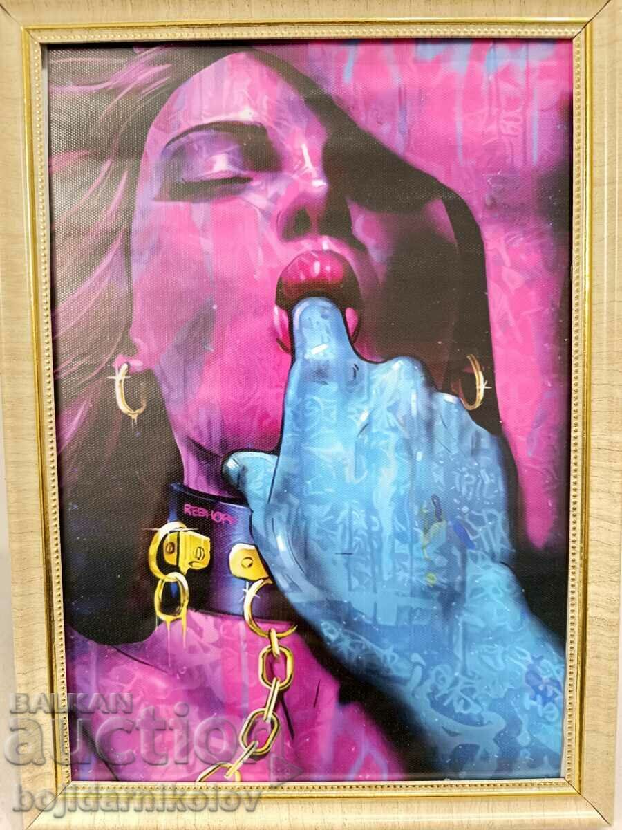 Еротична картина/постер номер 3/платно/рамка/стъкло