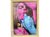 Erotic picture/poster number 3/canvas/frame/glass