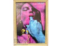 tablou/afiș numărul 3/pânză/ramă/sticlă