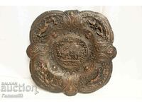 Bronze plate from the 19th century - A true masterpiece