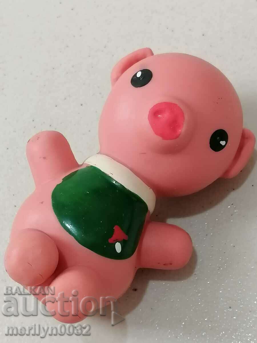 Children's rubber toy, rubber pig pacifier - NRB - 5