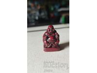 Chinese mini Buddha figurine - made of cinnabar lacquer.