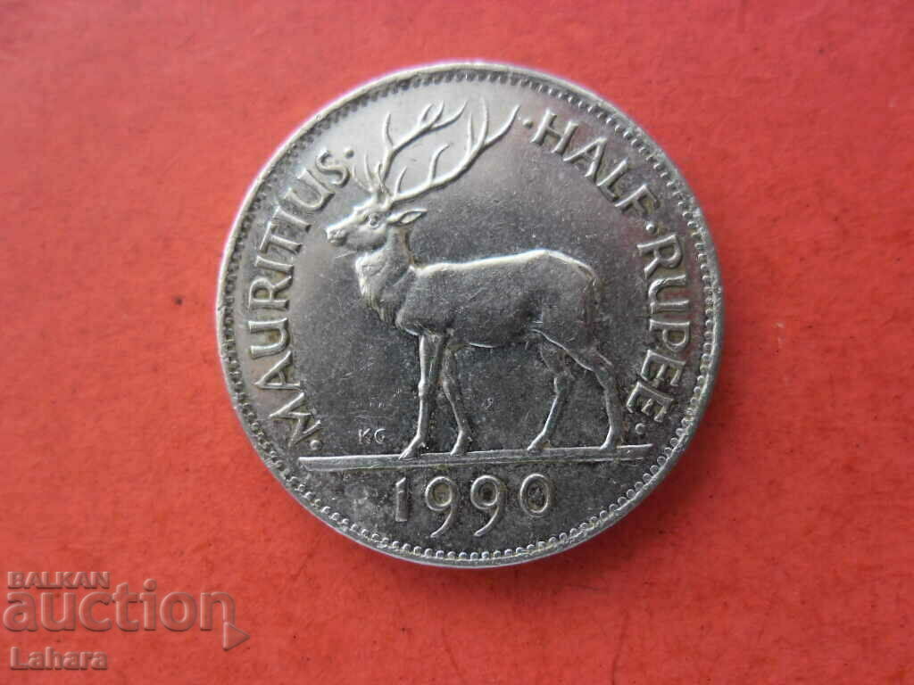 1/2 Rupee 1990 Mauritius 1/2 Rupee 1990 Mauritius