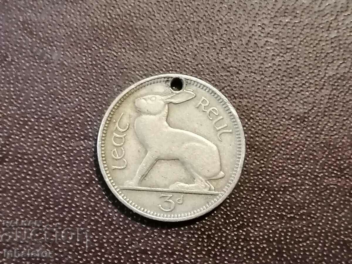 1942 Eire 3 pence