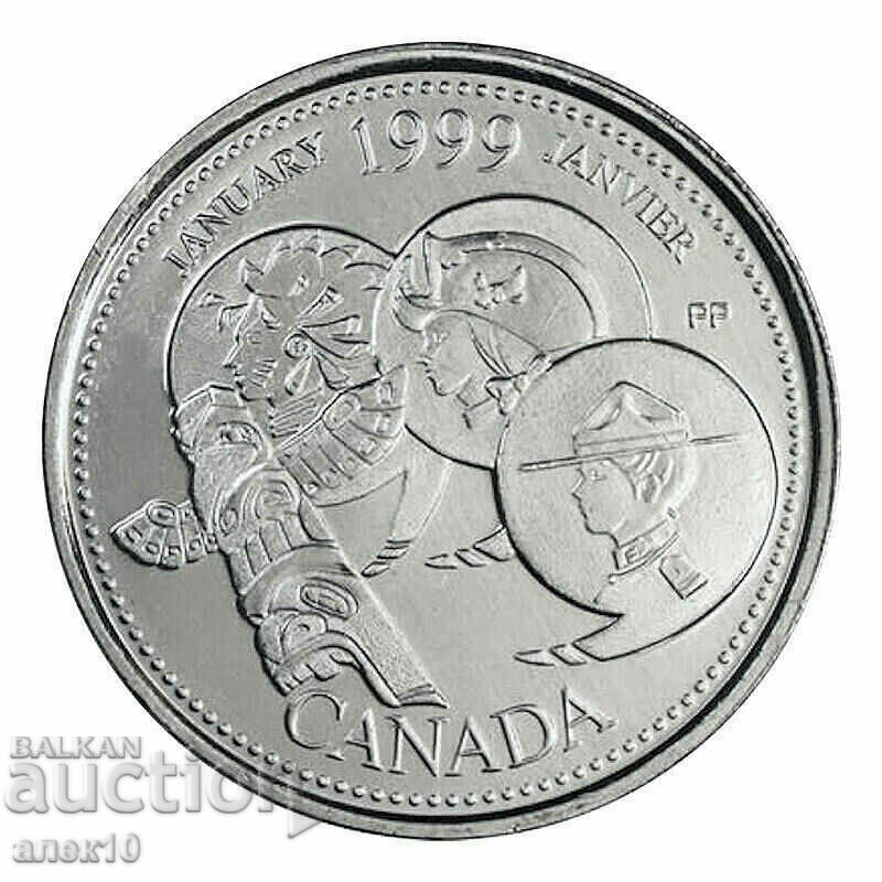 Canada 25 cents 1999