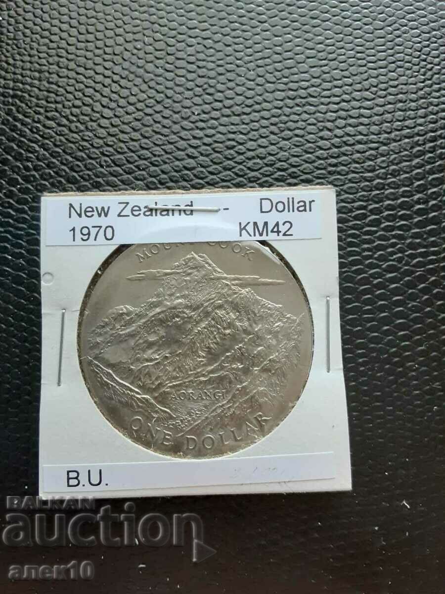 New Zealand 1 dollar 1970
