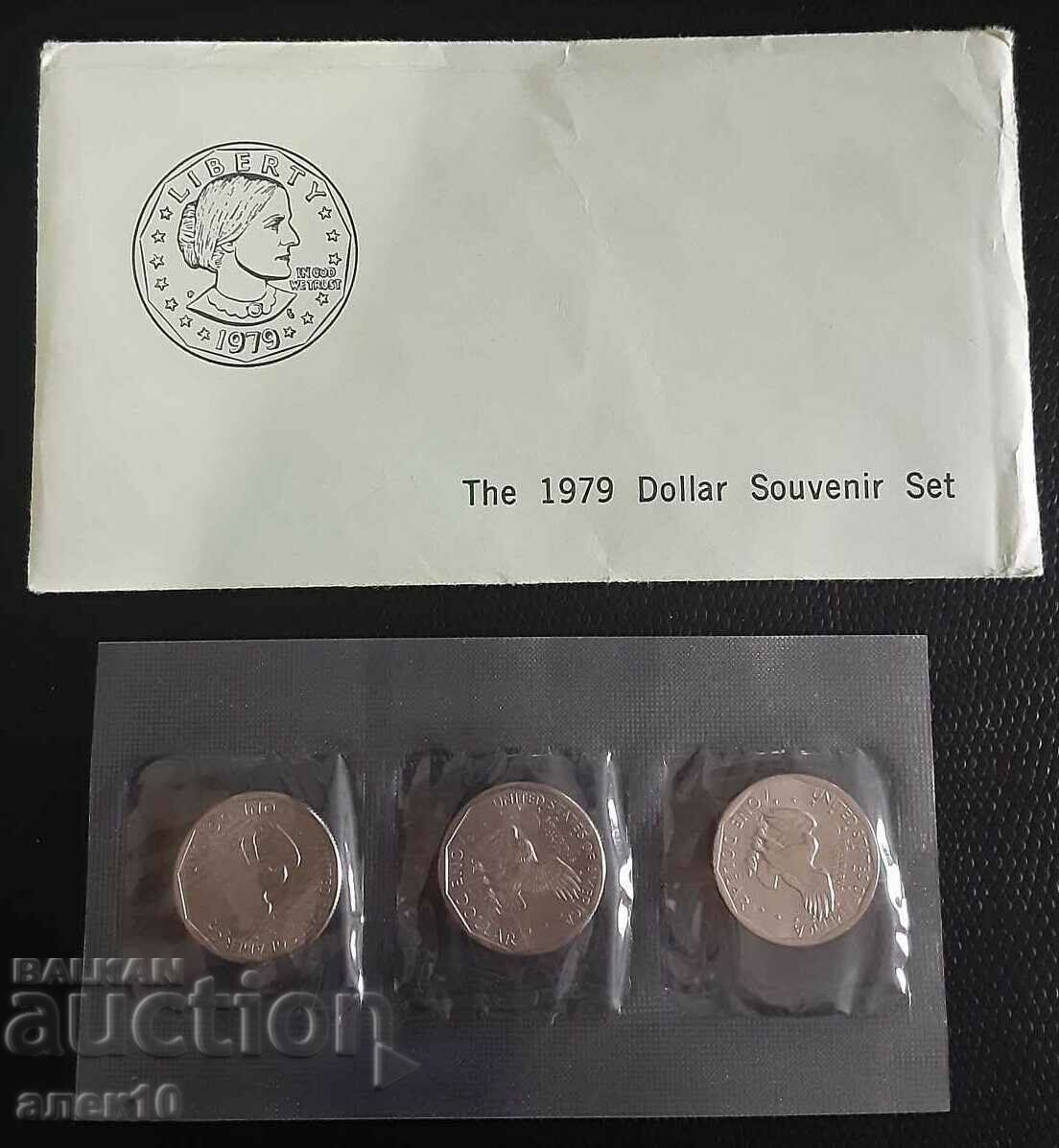 Сет  САЩ  1  долар 1979 P,D,S