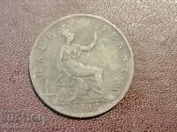1887 1/2 penny