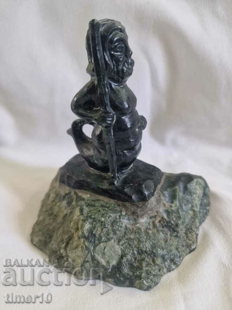 Figurină antică din jad Poseidon, zeul mării