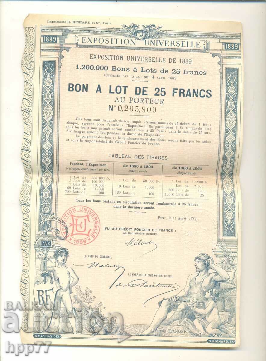bond 25 francs