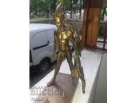 Mare sculptură din bronz a unei figuri de războinic statuetă din bronz